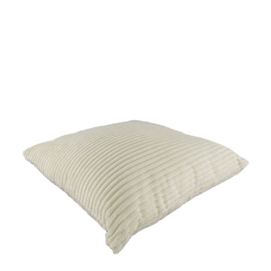 Textiles Fabrique De Styles | Coussin En Tissu Cotelet Creme 45X45Cm