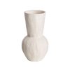 Deco Fabrique De Styles Vases Et Soliflores | Vase A Lignes Blanc D10.1Xh18.1Cm