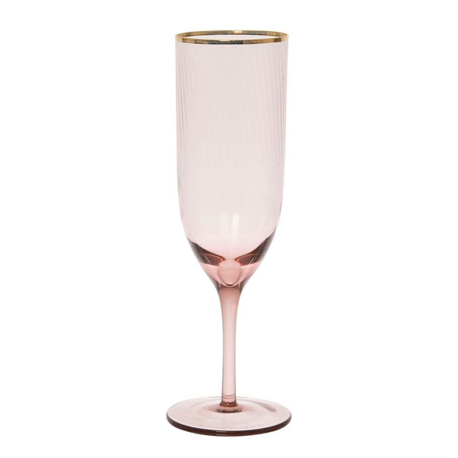 Arts De La Table Fabrique De Styles Coupes Et Flutes | Flute En Verre Figue Et Dore 25Cl - Funny