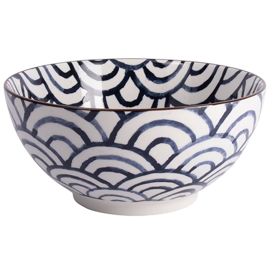 Arts De La Table Fabrique De Styles Bols Et Coupelles | Bol Itj Bow D19.5Xh9Cm Bleu Et Blanc