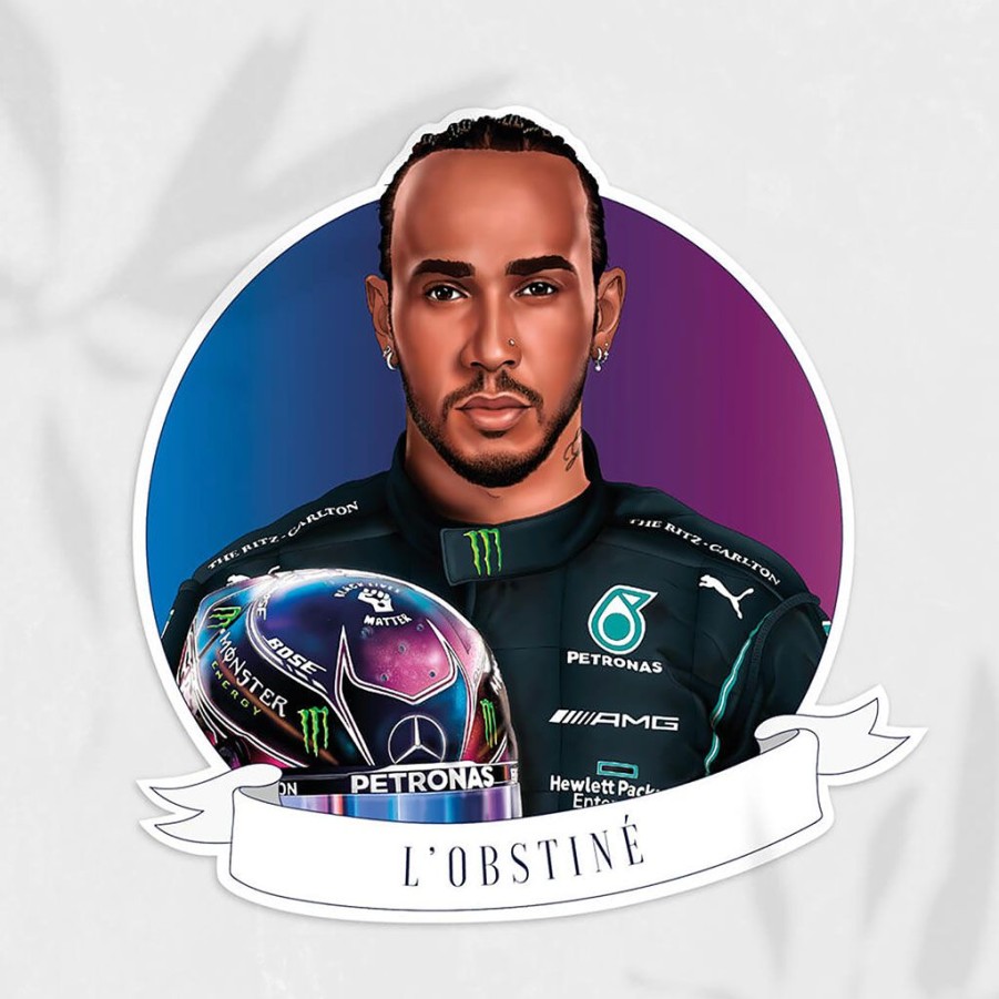 Deco Fabrique De Styles Deco A Suspendre Et Adhesive | Sticker L'Obstine - Lewis Hamilton