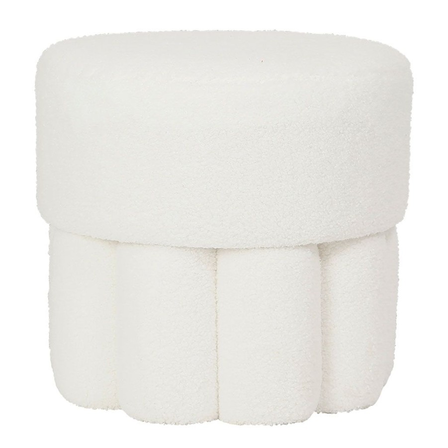 Meubles Fabrique De Styles Poufs Et Tabourets | Tabouret En Pin Blanc - Organic