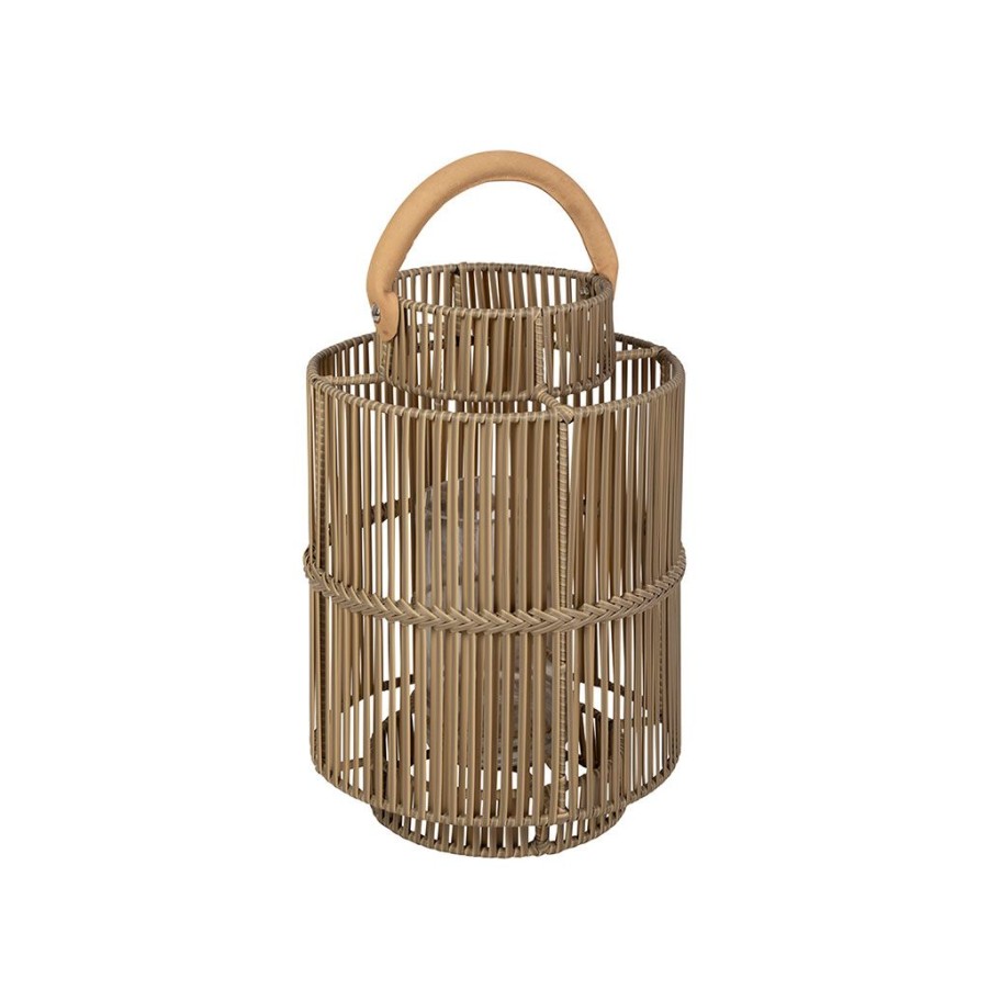 Deco Fabrique De Styles Photophores&Bougeoirs Et Lanternes | Lanterne En Fer Et Osier Naturel H45Cm - Pasil