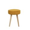 Meubles Fabrique De Styles Poufs Et Tabourets | Pouf En Velours Cotele Abricot - Popy