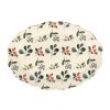 Arts De La Table Fabrique De Styles Plats Et Saladiers | Plat Sur Pied En Faience Ecru Et Rouge 39X27Xh3.5Cm - Eglantine