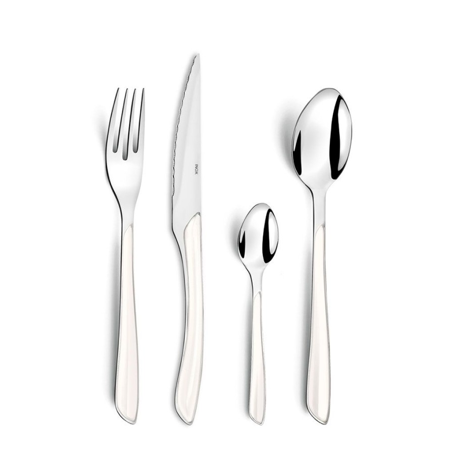 Arts De La Table Fabrique De Styles Menageres | Menagere 24 Pieces En Acier Blanc - Eclat