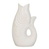 Deco Fabrique De Styles Vases Et Soliflores | Vase Poisson En Gres Blanc H39Cm