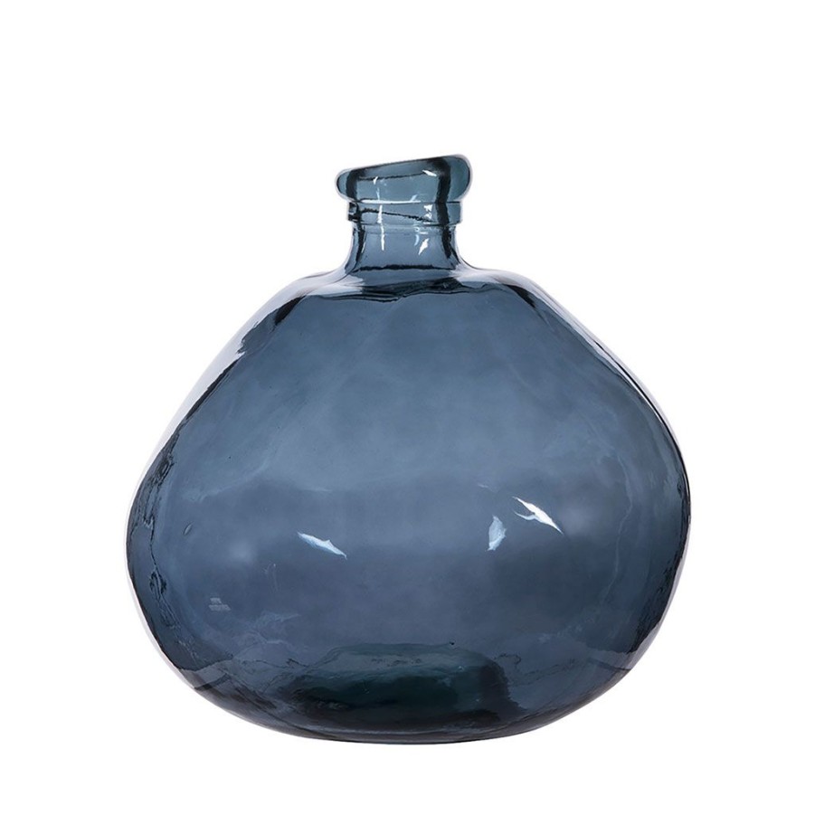 Deco Fabrique De Styles Vases Et Soliflores | Vase Simplicity Bleu D33Xh33Cm En Verre