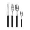 Arts De La Table Fabrique De Styles Menageres | Menagere 24 Pieces En Inox Et Noir - Cottage