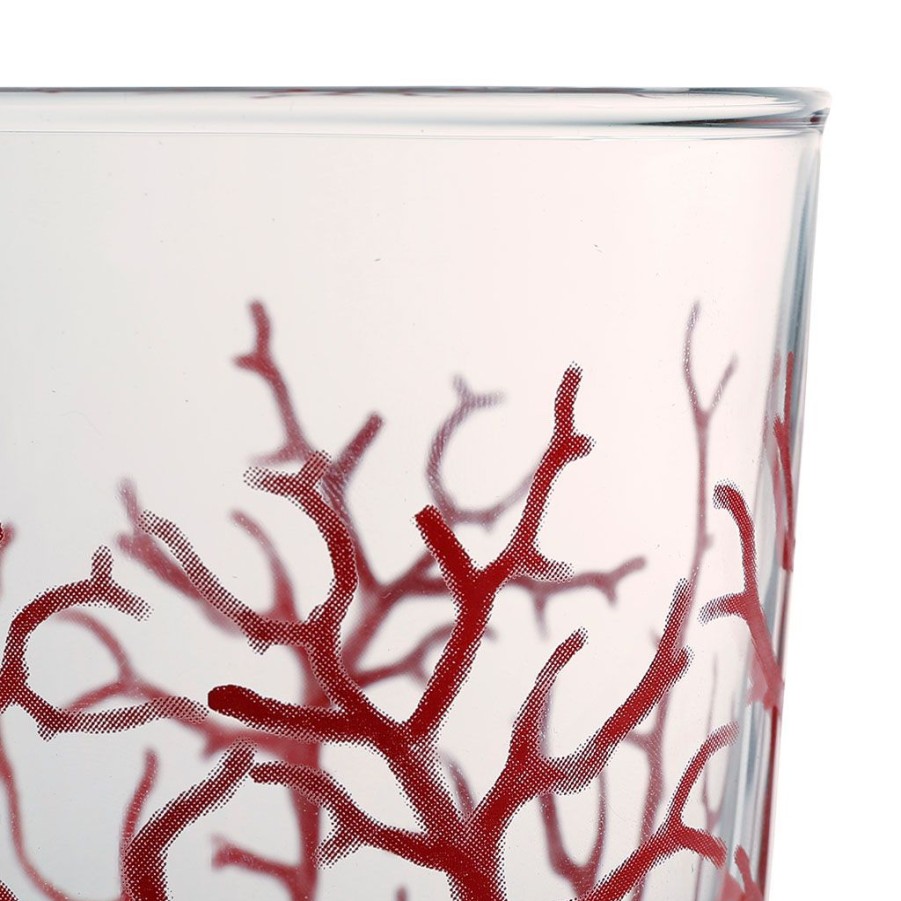 Arts De La Table Fabrique De Styles Verres A Eau Et Gobelets | Gobelet Corail Bodega Rouge En Verre