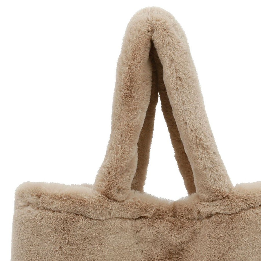 Accessoires Et Loisirs Fabrique De Styles Sacs Et Pochettes | Sac Tote Bag Peluche Taupe - Adalie