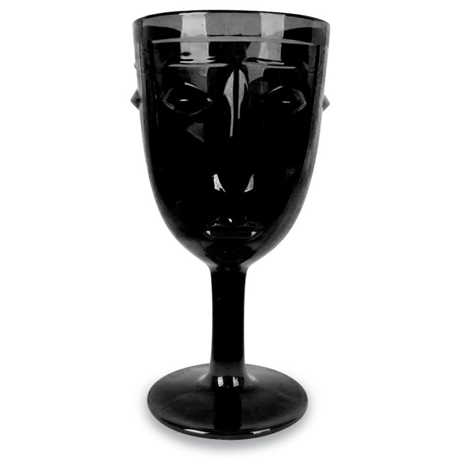 Arts De La Table Fabrique De Styles Verres A Vin | Verre A Pied Visage Noir