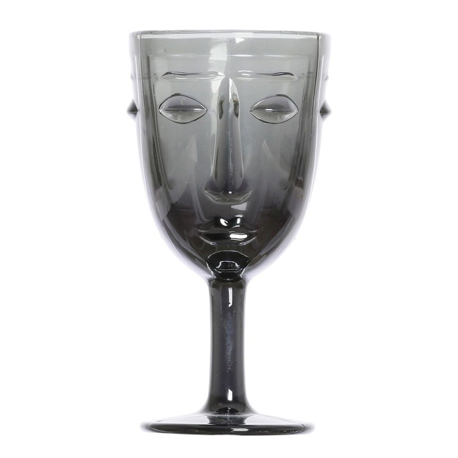 Arts De La Table Fabrique De Styles Verres A Vin | Verre A Pied Visage Noir