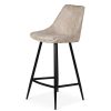 Meubles Fabrique De Styles Tabourets Et Chaises De Bar | Chaise De Bar Ben Tissu Effet Daim Beige