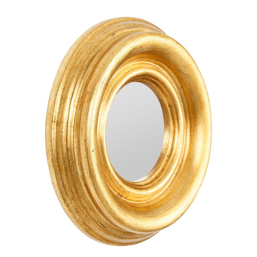 Deco Fabrique De Styles | Miroir Rond Dore D21Cm -Drachma