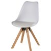 Meubles Fabrique De Styles Chaises | Chaise Salle A Manger En Bois Naturel Et Blanc - Leonce