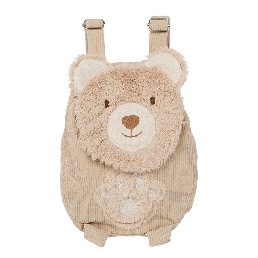 Coin Des Petits Fabrique De Styles | Sac A Dos Ourson Beige Tout Doux - Shaggy