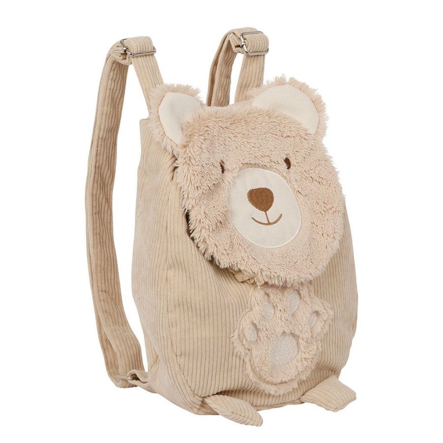 Coin Des Petits Fabrique De Styles | Sac A Dos Ourson Beige Tout Doux - Shaggy