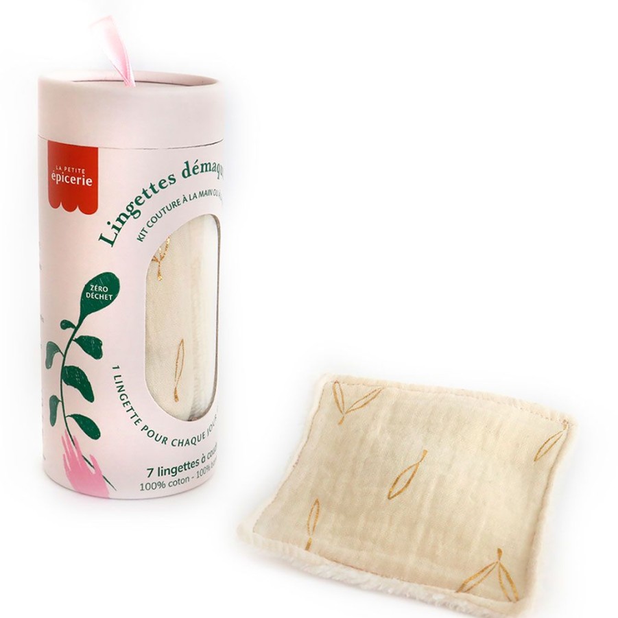 Bien&Etre Fabrique De Styles Accessoires Bien&Etre | Kit Lingettes Demaquillantes Ecru Et Or