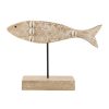 Deco Fabrique De Styles Petits Objets Deco | Deco Poisson Un Ete A La Mer En Manguier Et Fer