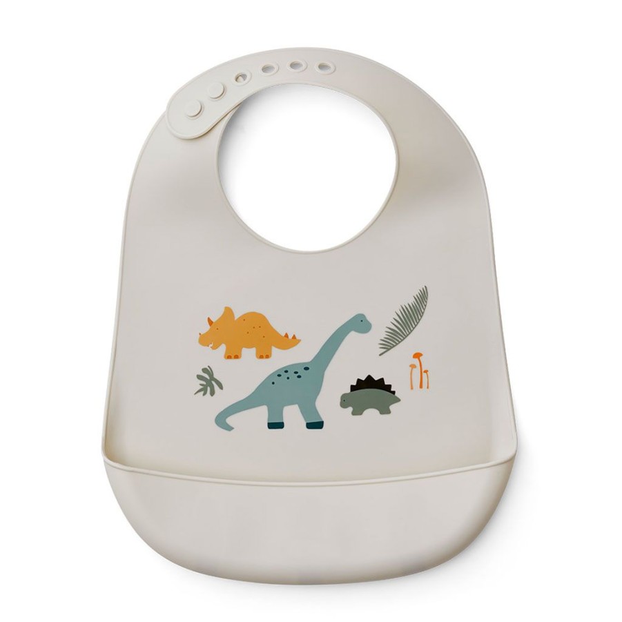 Coin Des Petits Fabrique De Styles | Lot De 2 Bavoirs En Silicone Tilda Melange Dino