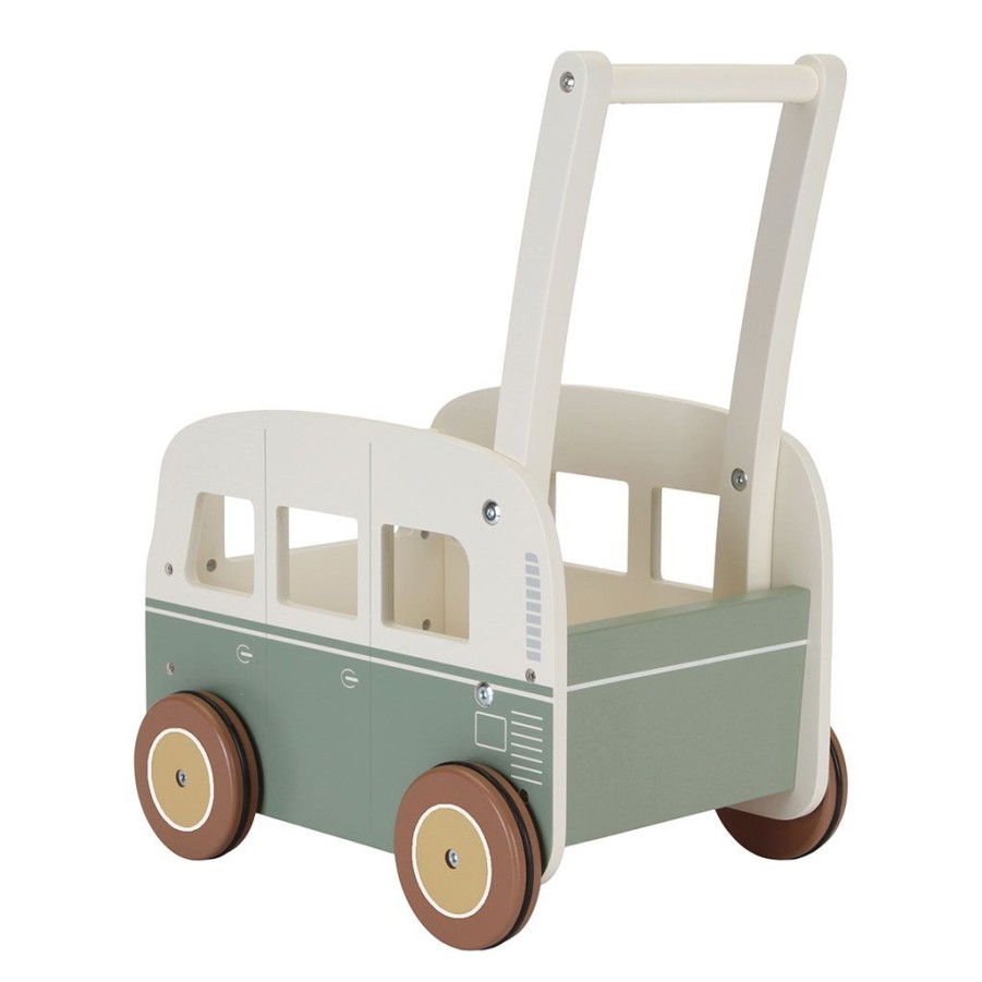 Coin Des Petits Fabrique De Styles | Chariot De Marche En Bois Petit Van