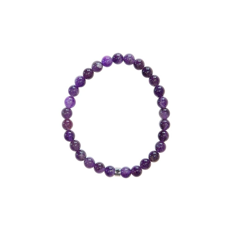 Accessoires Et Loisirs Fabrique De Styles Bijoux Fantaisie | Bracelet Amethyste Perles Rondes 6Mm