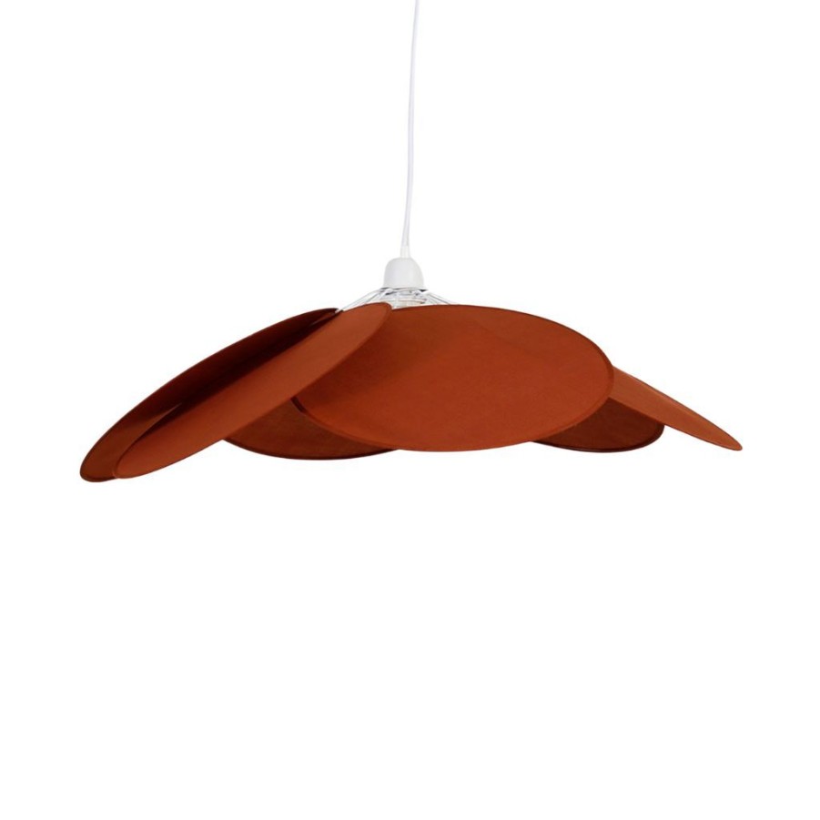 Luminaires Fabrique De Styles | Suspension En Coton D73Cm Rouille - Evasion