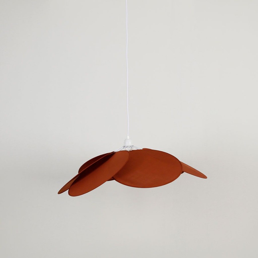 Luminaires Fabrique De Styles | Suspension En Coton D73Cm Rouille - Evasion