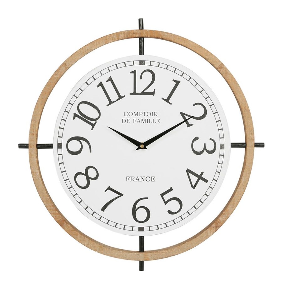 Deco Fabrique De Styles Horloges | Horloge Murale Chez Gaston Naturel D50Cm