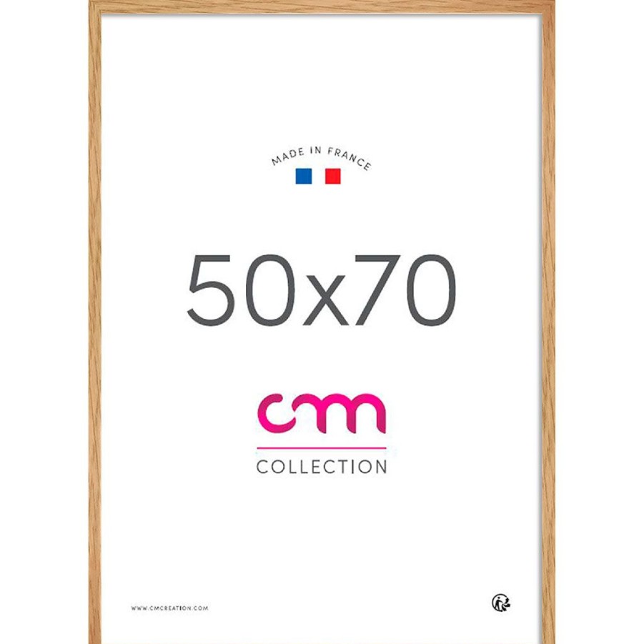 Deco Fabrique De Styles Cadres Photos | Cadre Photo 50X70Cm Lario Chene Verre Mdf