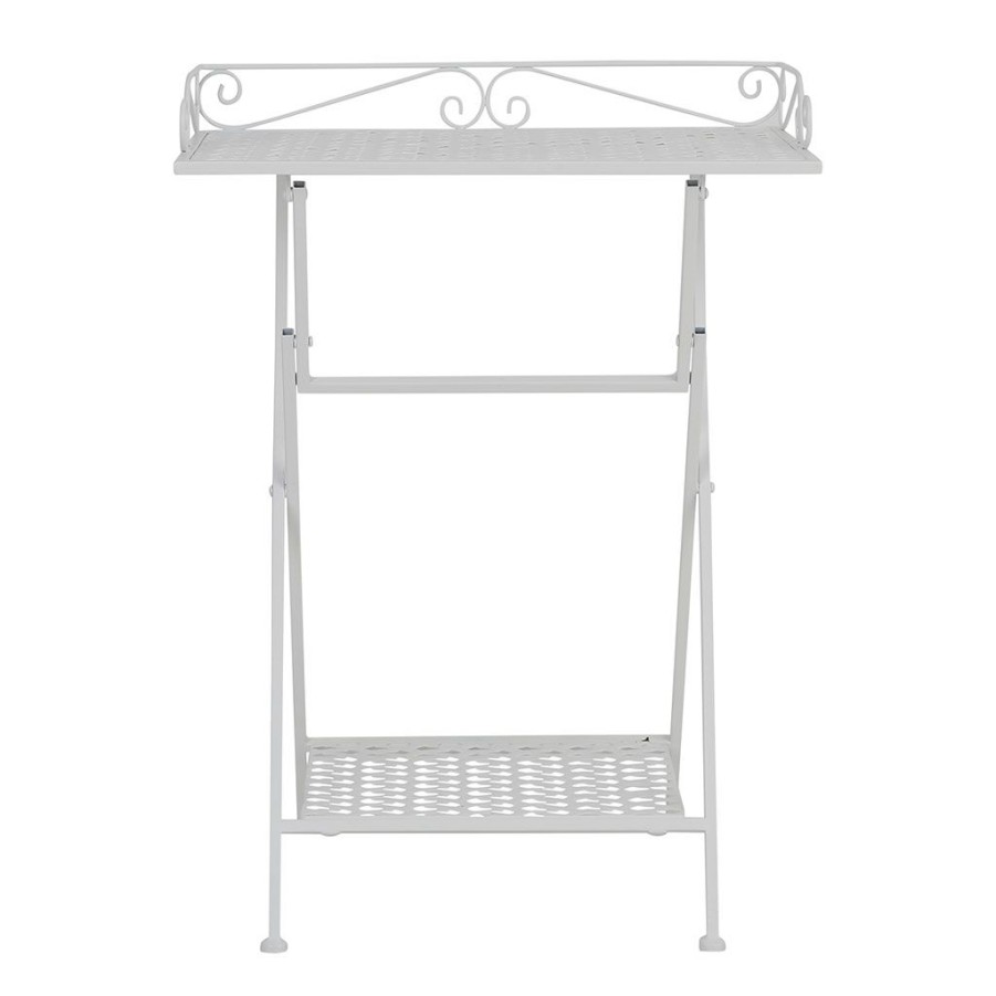 Meubles Fabrique De Styles Bouts De Canape Et Tables D'Appoint | Table D'Appoint Pliante En Fer Blanc H67Cm - Charmet