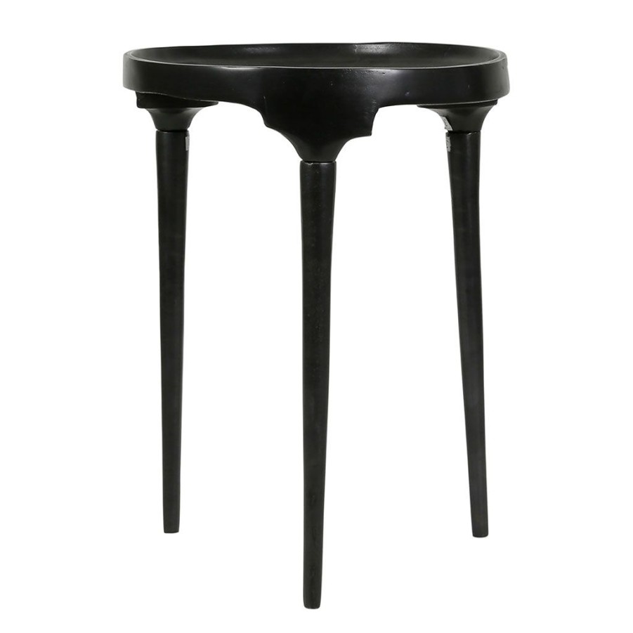 Meubles Fabrique De Styles Bouts De Canape Et Tables D'Appoint | Table Appoint Irreguliere Noir - Aceri