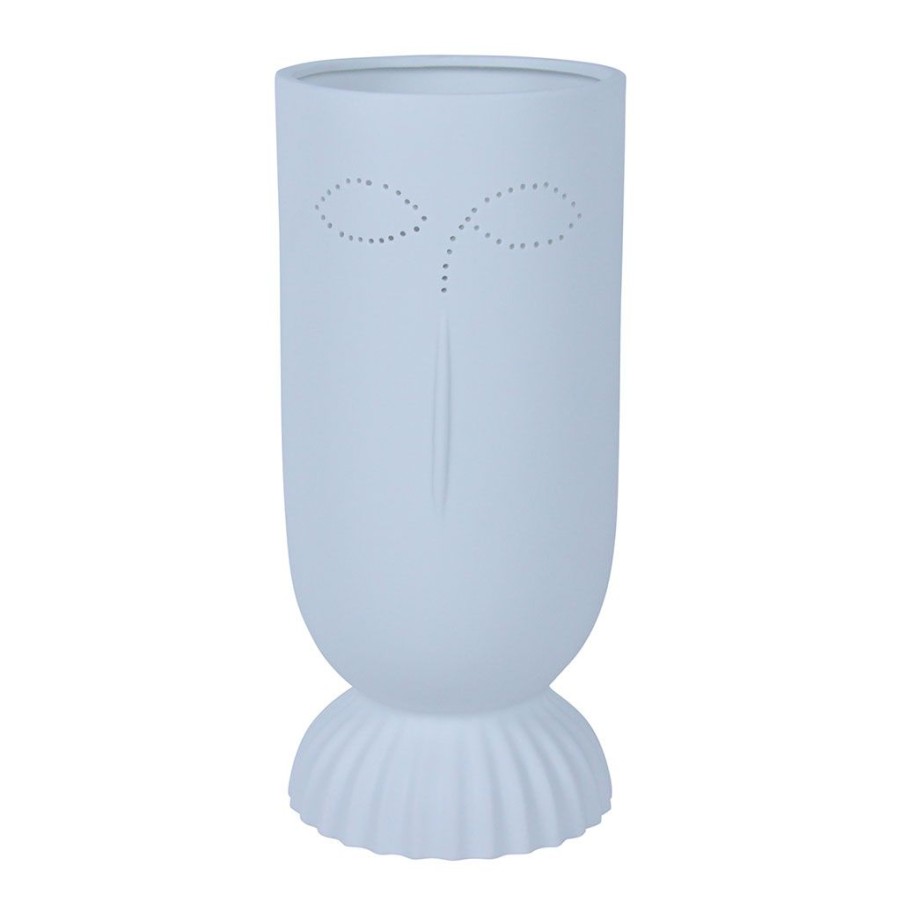 Luminaires Fabrique De Styles | Lampe En Porcelaine Visage Blanche H24Cme - Arty