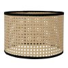 Luminaires Fabrique De Styles | Abat Jour En Canage D28Cm Naturel Et Noir - Solor