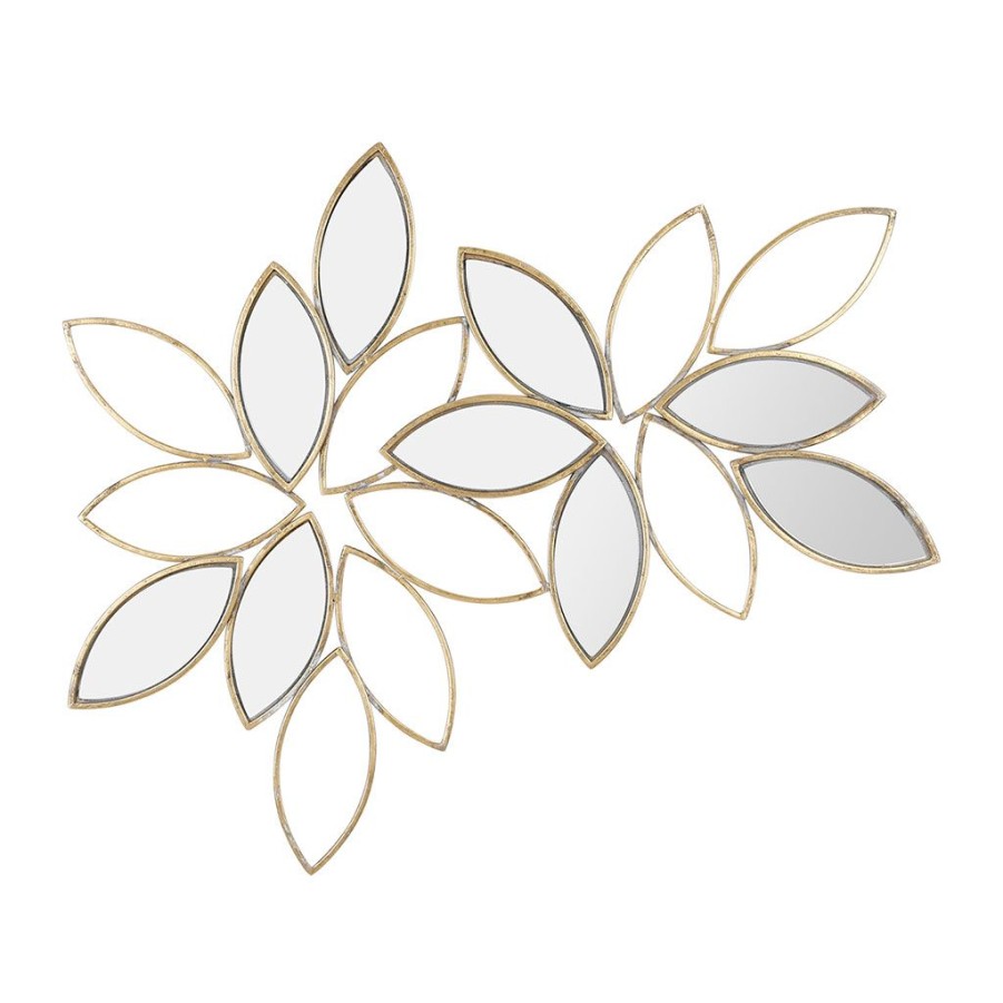 Deco Fabrique De Styles | Miroir Dahlia Dore