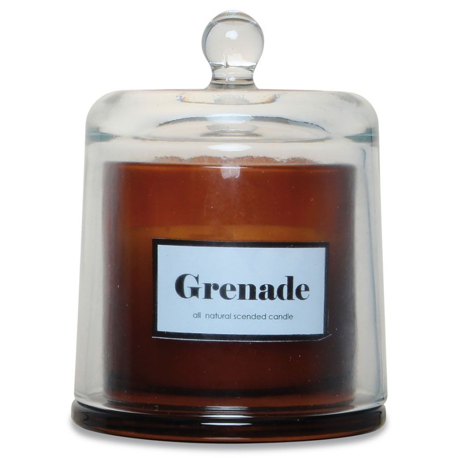 Bougies Et Senteurs Fabrique De Styles Bougies Parfumees | Bougie Cloche Ambre Pm Grenade Acidulee D10Cm