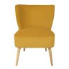 Meubles Fabrique De Styles Fauteuils | Fauteuil En Velours Cotele Moutarde - Orson