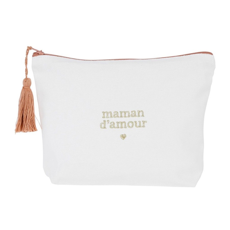 Accessoires Et Loisirs Fabrique De Styles Sacs Et Pochettes | Pochette Maman En Coton Et Lurex Ecru - Famille