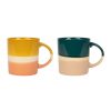 Arts De La Table Fabrique De Styles Tasses Et Mugs | Lot De 2 Mugs En Porcelaine Multicolore 40Cl - Funny