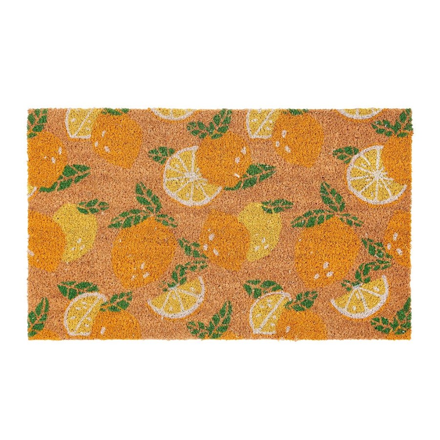 Droguerie Fabrique De Styles | Paillasson Retro Summer Orange Et Jaune 73X43Cm