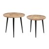 Meubles Fabrique De Styles Table Basses | Table Basse Gigogne (Lot De 2) En Manguier Naturel Et Fer Noir - Balamea