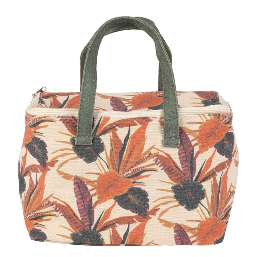 Accessoires Et Loisirs Fabrique De Styles Sacs Et Pochettes | Sac Isotherme Feuilles Des Tropiques Ecru Et Terra - Palmera