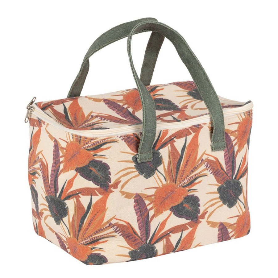 Accessoires Et Loisirs Fabrique De Styles Sacs Et Pochettes | Sac Isotherme Feuilles Des Tropiques Ecru Et Terra - Palmera