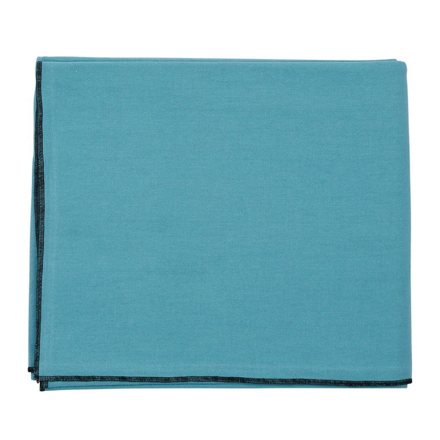 Textiles Fabrique De Styles Nappes | Nappe Corino Turquoise 250X160Cm Coton Lave 170G/M2