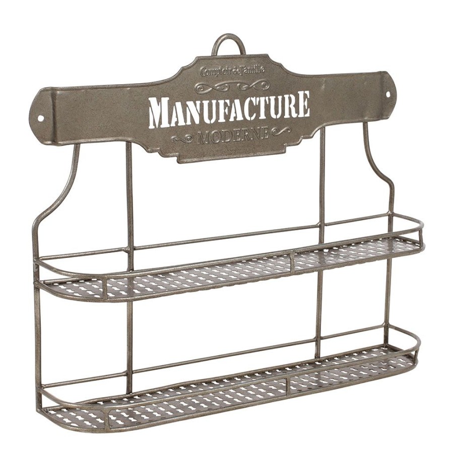 Arts De La Table Fabrique De Styles Petits Rangements | Etagere Pour Pot A Epices En Fer Gris - Manufacture