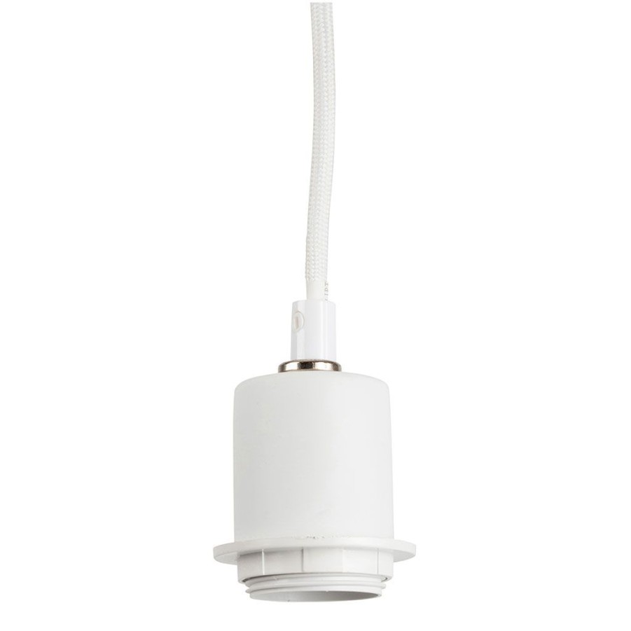 Luminaires Fabrique De Styles | Cordon Electrique Textile 1M Blanc -Suspensio