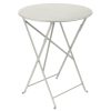 Jardin Fabrique De Styles Tables De Jardin | Table De Jardin Ronde Pliante En Acier Gris Argile - Bistro