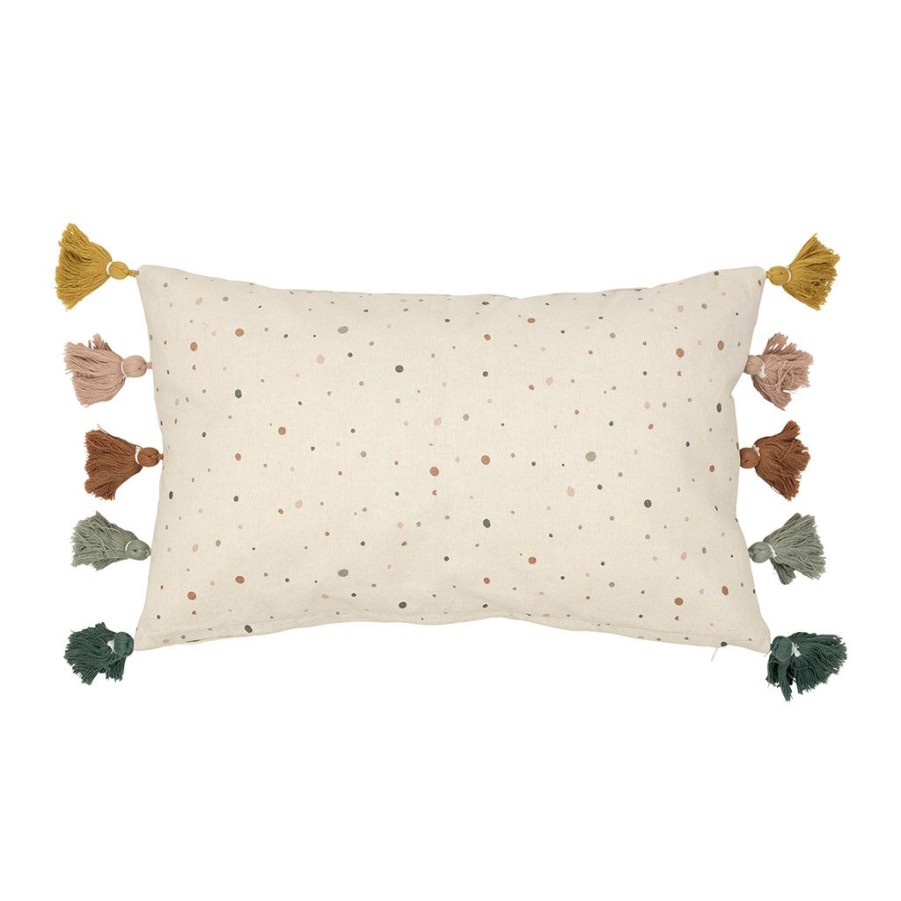 Coin Des Petits Fabrique De Styles | Housse De Coussin Avec Pompons Multicolore 50X30Cm Coton - Sweet Dream