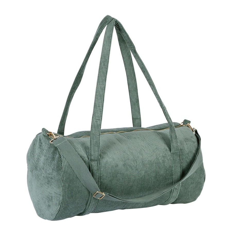 Accessoires Et Loisirs Fabrique De Styles Sacs Et Pochettes | Sac Weekend En Velours Cotele Vert Emeraude - Funny